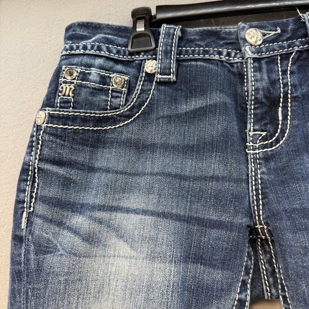 Miss Me Jeans Women's 27x35 (4) Standard Boot Angel Wings Embellished EUC - Picture 6 of 15